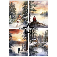 Paper Favourites Winter Forest A5 Paper Pack (PFA107)